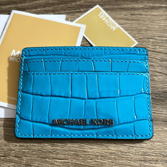 MK Card Case Croc Patent Leather NWT - Picture 4 of 6